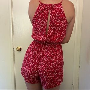 red floral Old Navy romper